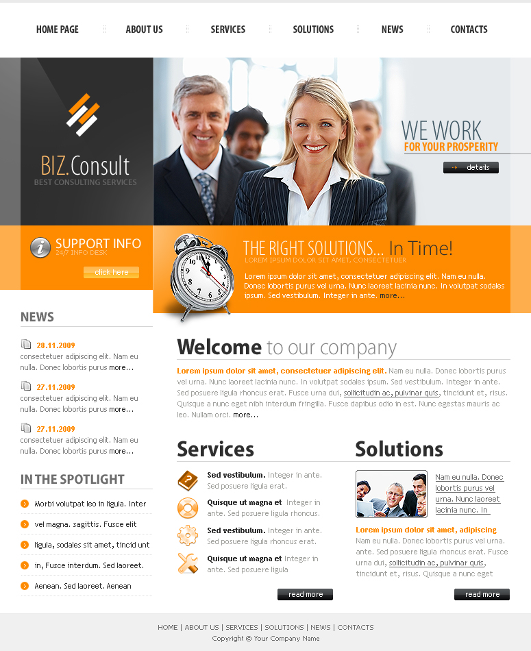 Consulting Website Template Psd Free Download
