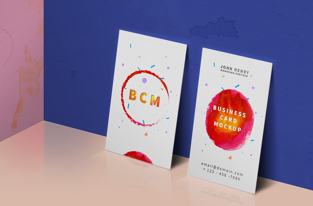 Download 25+ Free Vertical Business Card Mockups PSD Templates - PSD Templates