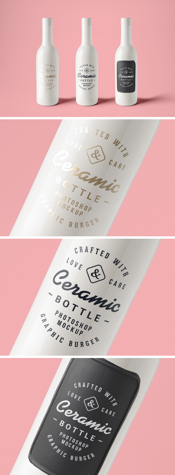 CERAMIC BOTTLES PSD MOCKUP