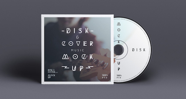 DISK COVER MOCKUP PSD