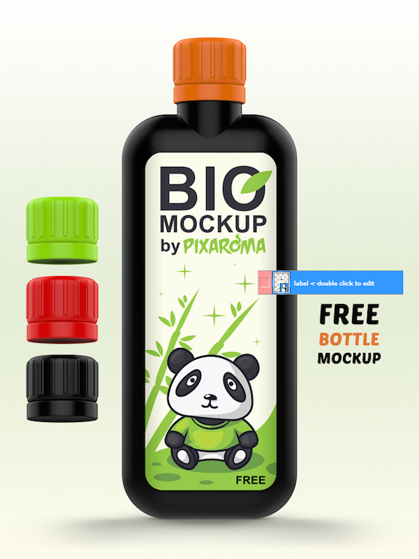 FREE BIO BOTTLE MOCKUP PSD