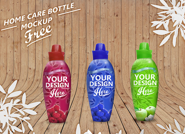 FREE MOCKUP BOTTLE HOME CARE