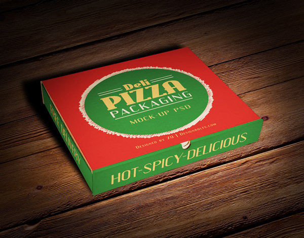 FREE PIZZA BOX PACKAGING MOCKUP PSD FILE