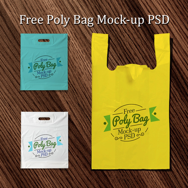 FREE PLASTIC POLY BAG MOCKUP PSD