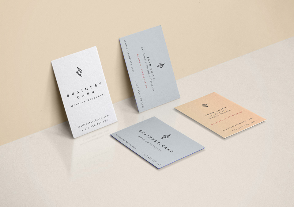 Download 25 Free Vertical Business Card Mockups Psd Templates Psd Templates