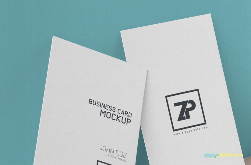 Free vertical business card mockup psd information