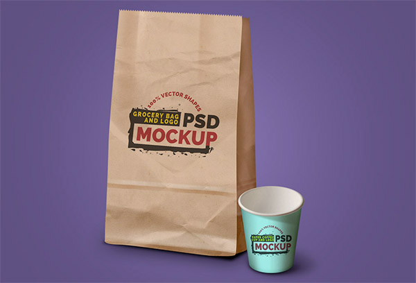 GROCERY BAG PSD MOCKUP