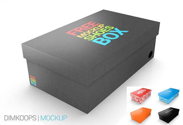 SHOE BOX MOCKUP PSD