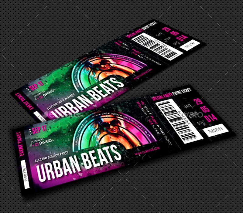 20+ Best Event/Concert Ticket PSD Templates PSD Templates