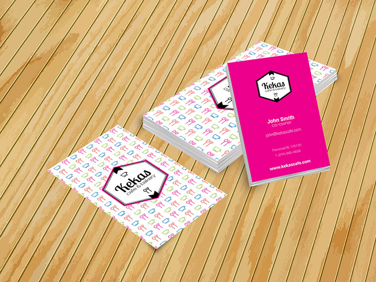 Vertical Business Card Mockup