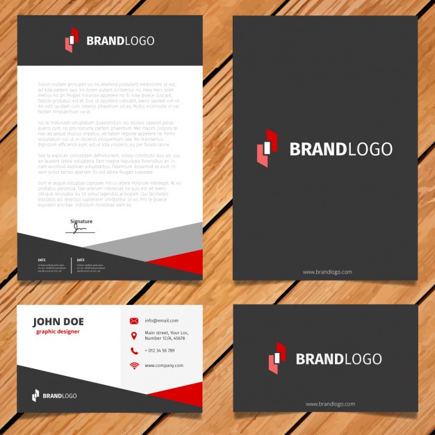 Black And Red Corporate Stationery Design