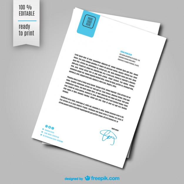 Letter Sheet Template Free Vector