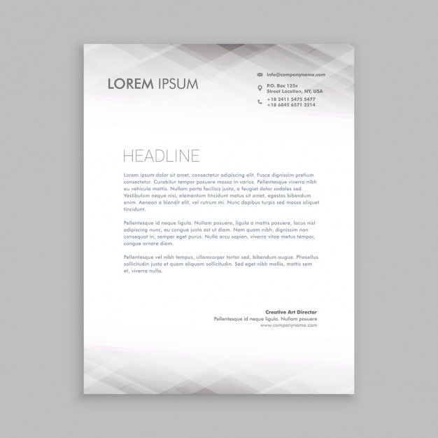 Minimal White Letterhead Design