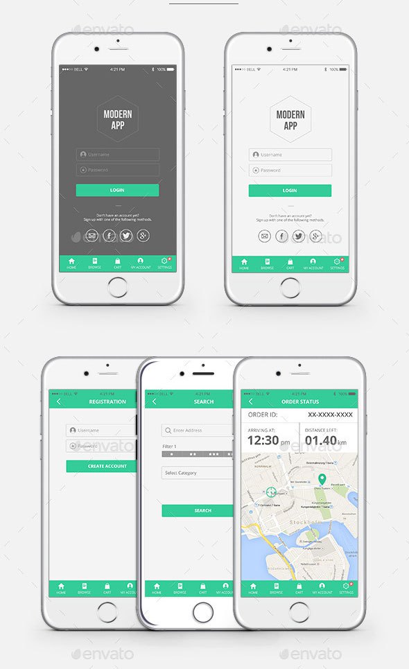 Modern Mobile App UI Kit