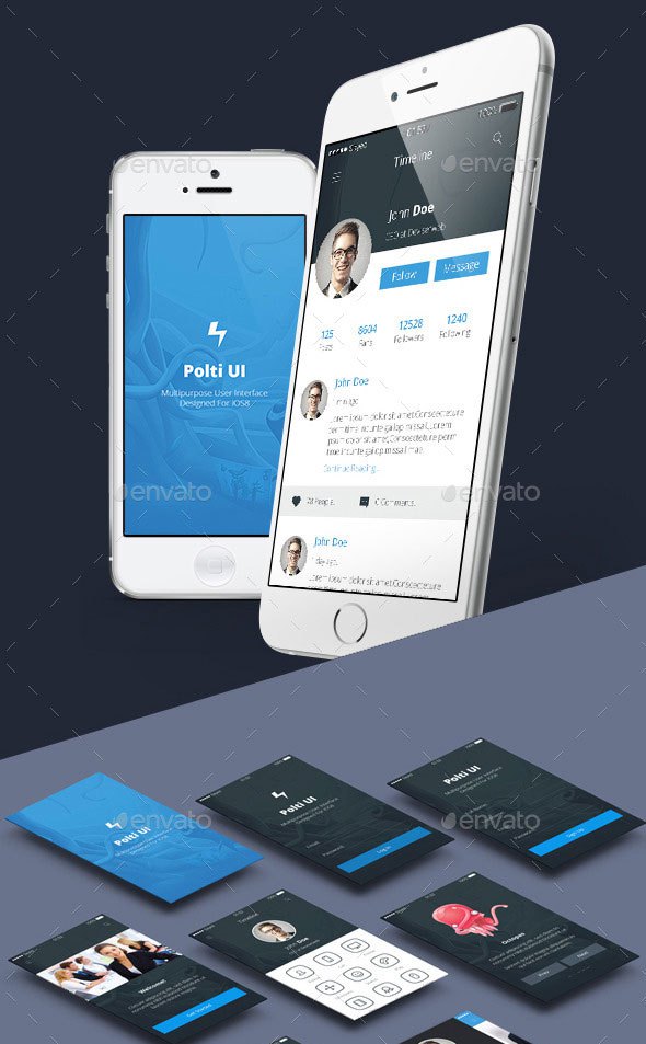 Phone6 Plus OS8 Style App UI