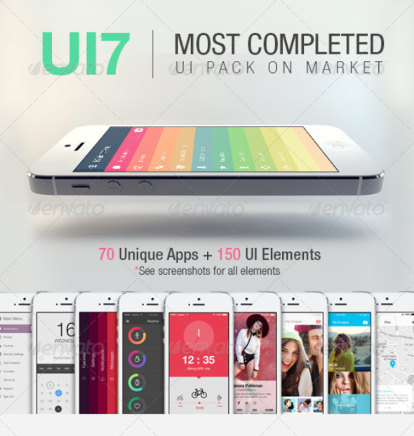 UI7 – Flat Bootstrap Mobile UI Phone App