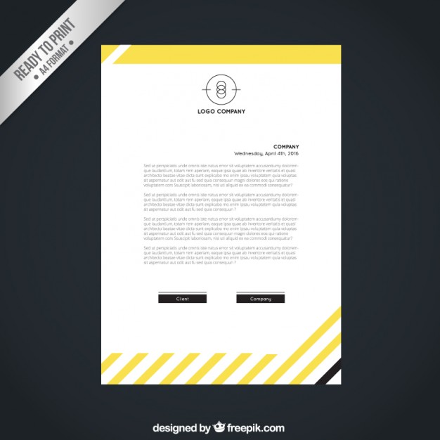 Yellow Company Letter Free Vector