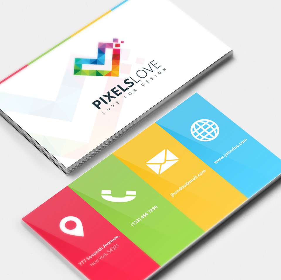 Colored Business Card PSD