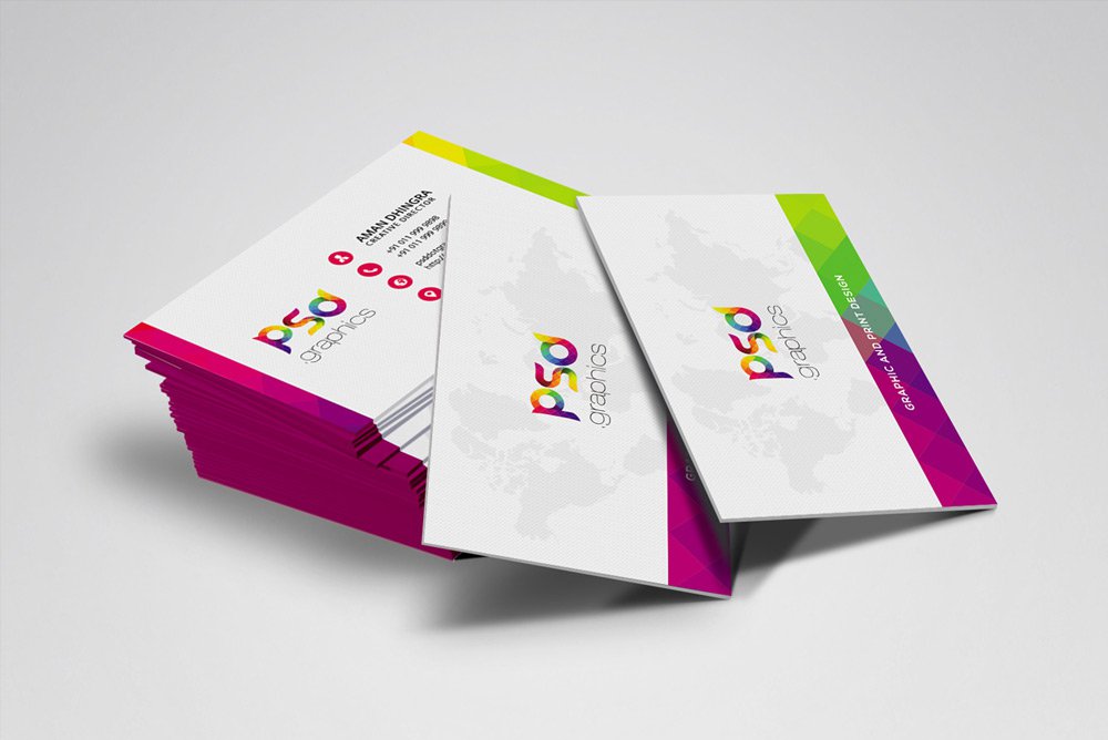 Colorful Business Card Template PSD