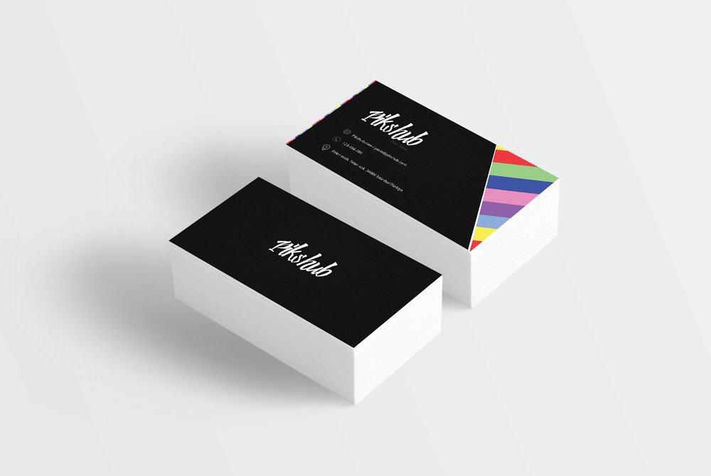 Colored Business Card PSD 2