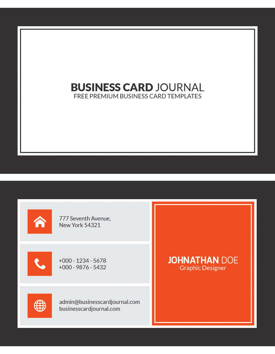 Orangey Metro Style Business Card Template