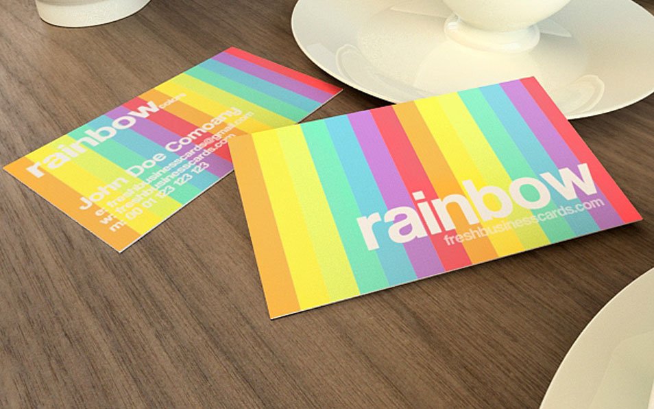 Rainbow Business Card Template