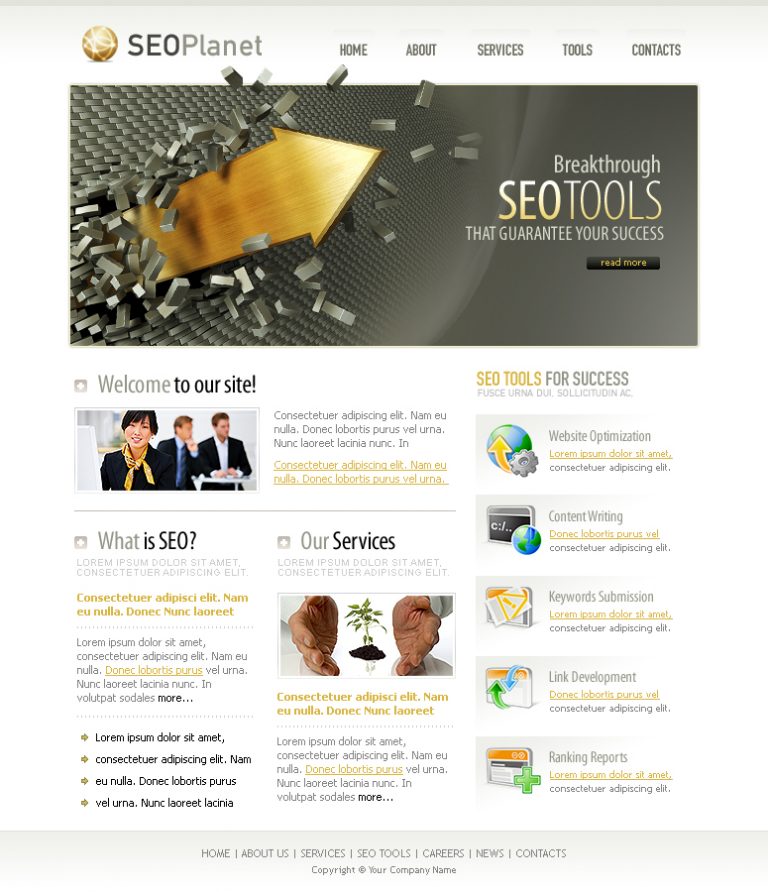 Seo Business Website Template - PSD Templates