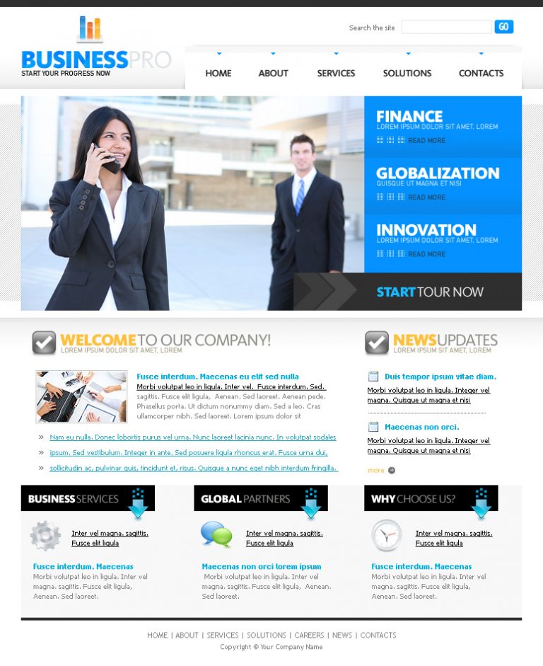 Business Pro Website Template PSD Templates