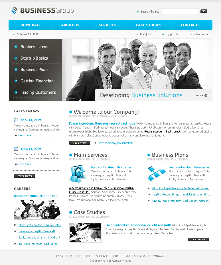 Business Website Templates Psd Free Download