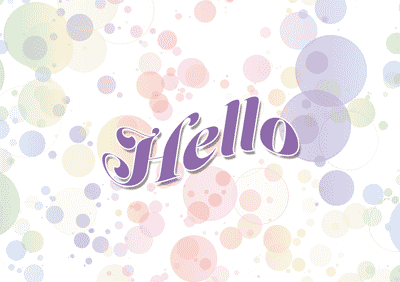 hello or missing you greeting card template