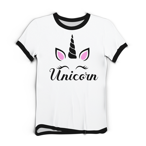 5 Unicorn T-shirt Vector Graphics - PSD Templates
